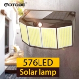 מנורה סולארית חיצונית עם חיישן תנועה